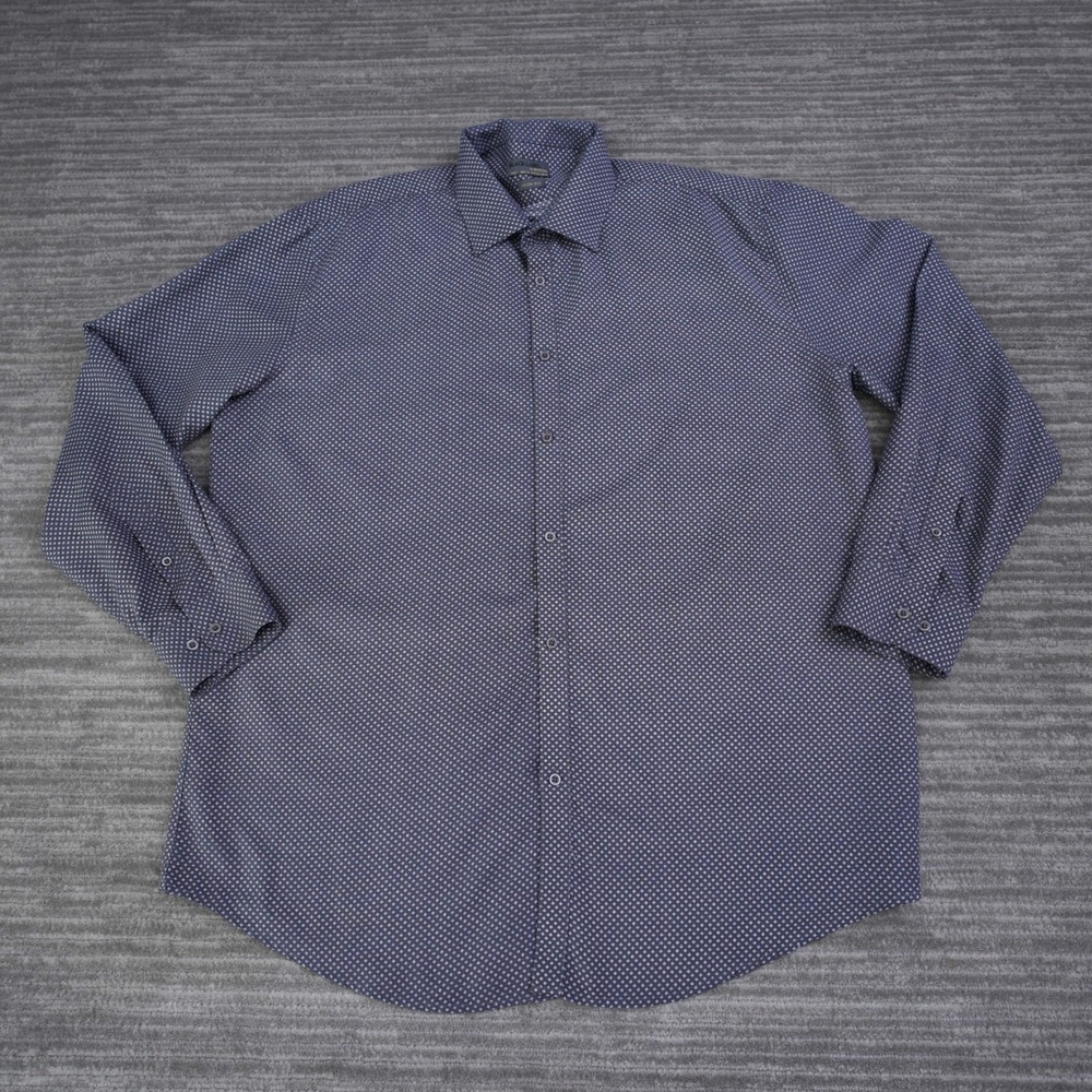 Black Label By Ruffini Shirt Men Button Up Italy Slim Fit Long Sleeve XL 17 17.5 - Picture 2 of 10